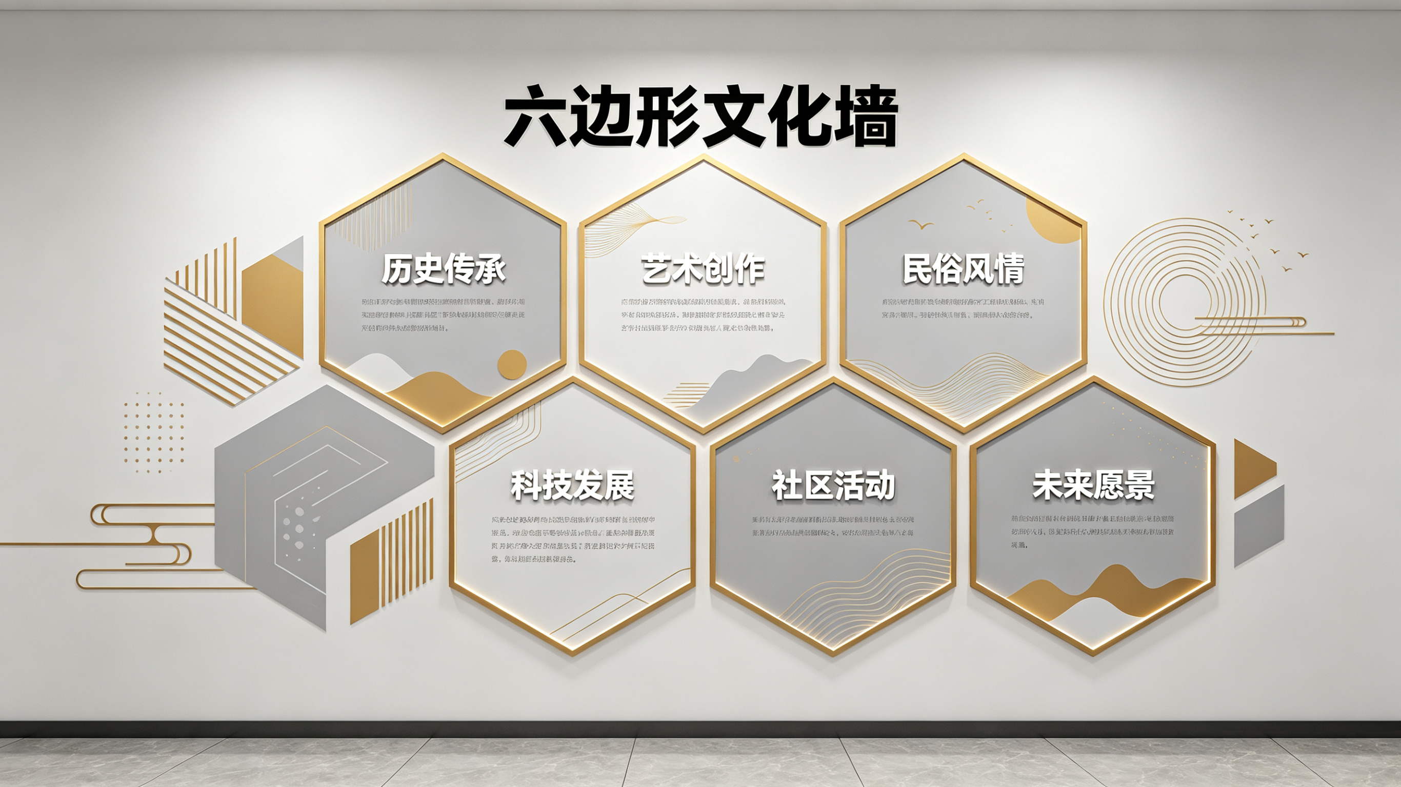德阳企业文化墙 | 六边形信息美学